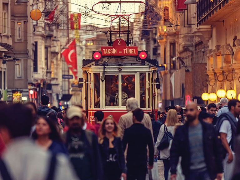 Istanbul Red Tram Taksim Family Fun