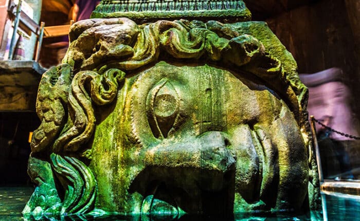 Medusa Head Basilica Cistern Istanbul