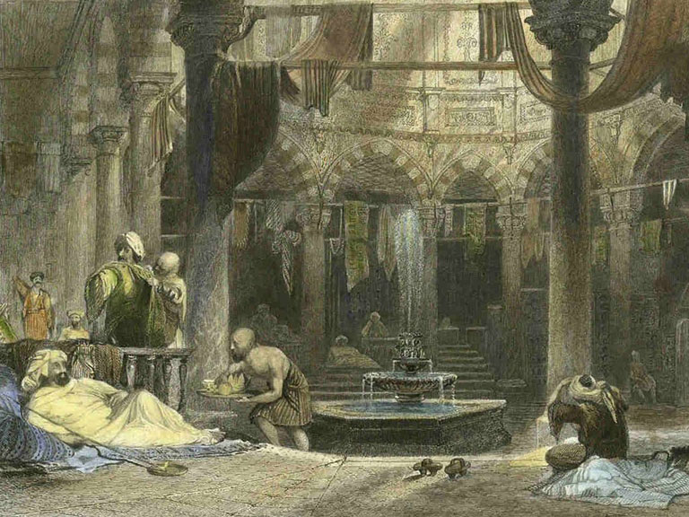 Cooling Room of a Hamam in Samatya Istanbul by Thomas Allom