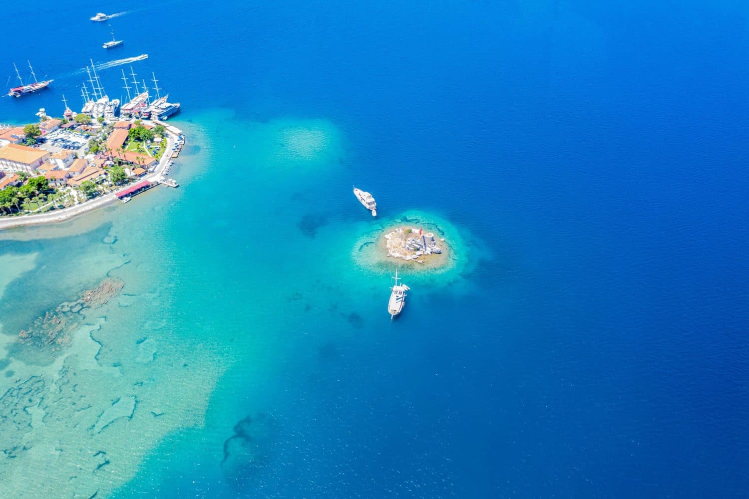 Gulet Cruise: Aerial view of Selimiye Marmaris
