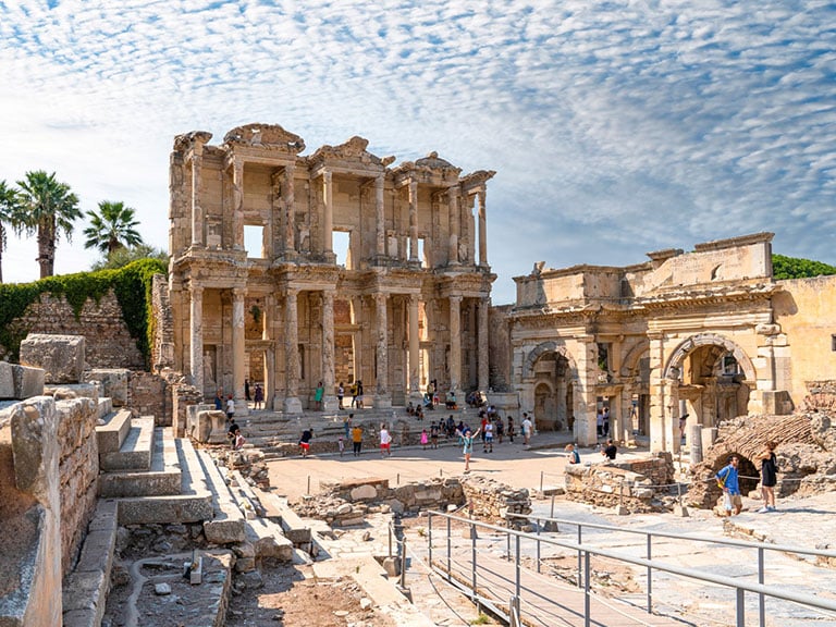 Top Attractions Ruins of Library facade Celsus Ephesus, Selcuk
